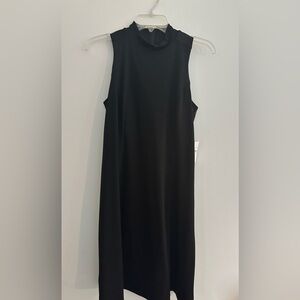 Sleeveless Black Mock Neck Dress